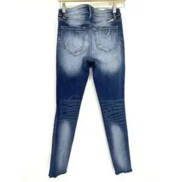 KanCan Denim Blue Jeans 7/27 Distressed Skinny Jean Stretchy - Picture 5 of 6